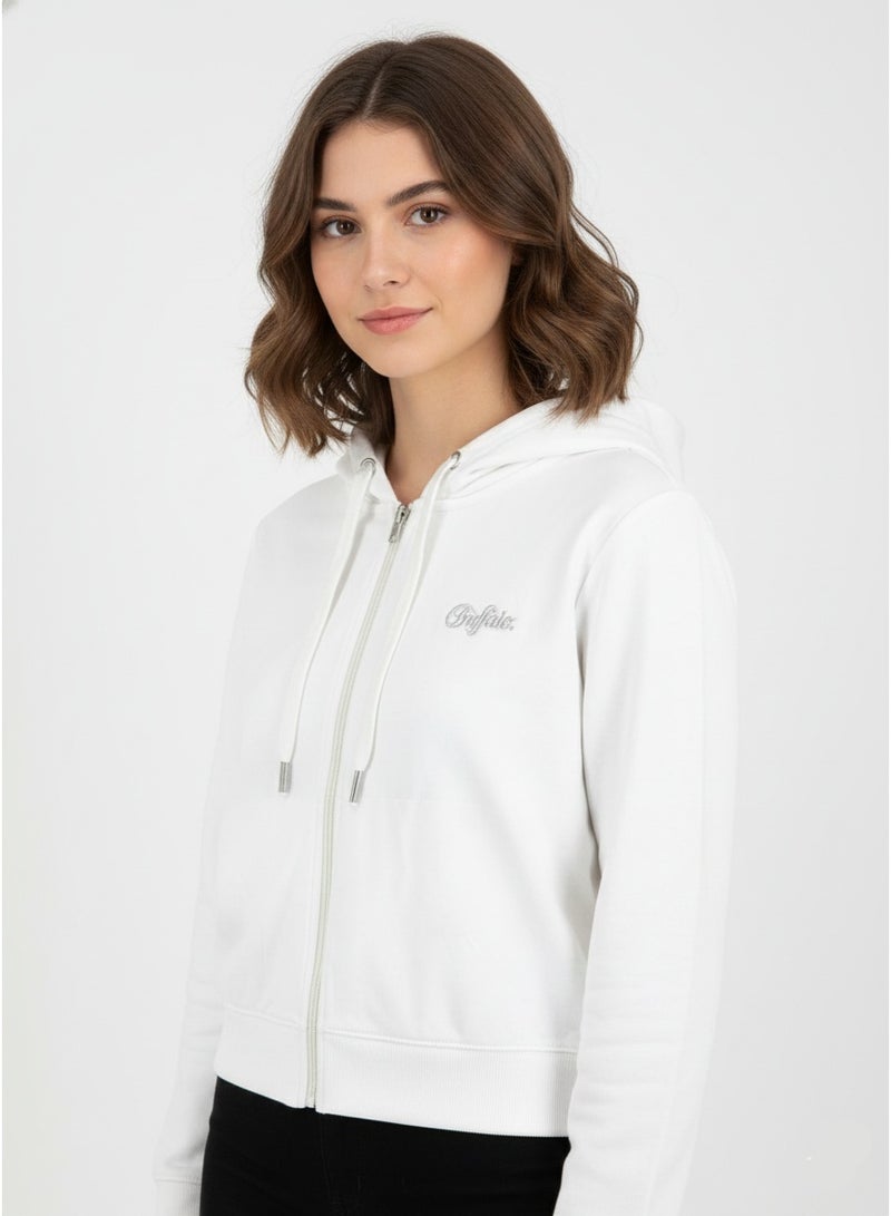 Buffalo Women’s Buffalo Print Zip-Up Hoodie Top – Casual Hooded Sweatshirt for Everyday Wear - Image 3